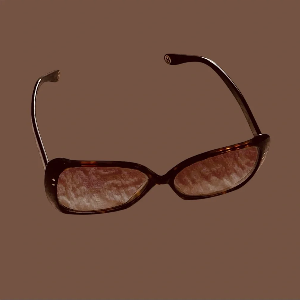 GUCCI Brown Gradient Turquoise-002 Butterfly Ladies Sunglasses | OS | Preowned - Picture 2 of 15